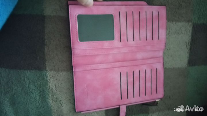 Кошелёк женский большой Эко замша