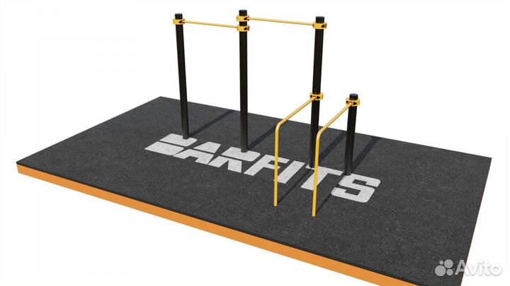 Двойной турник С гнутыми брусьями свс-79 89мм мет