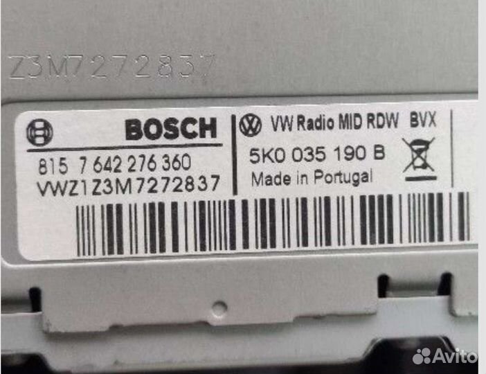 Разблокировка магнитол VW и audi RCD 310,330,510