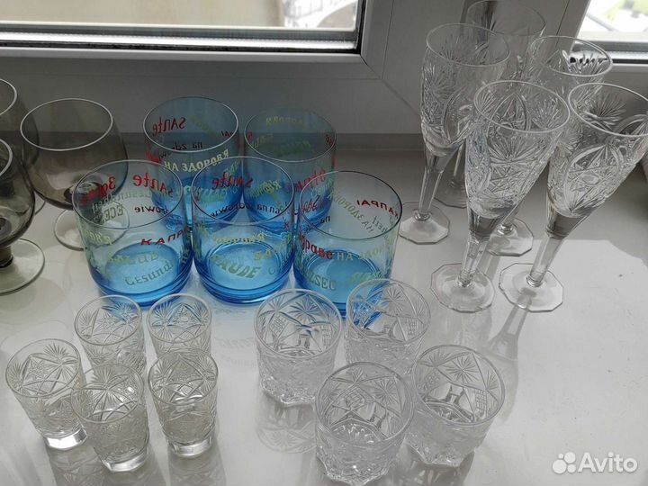 Рюмки бокалы фужеры стопки хрусталь