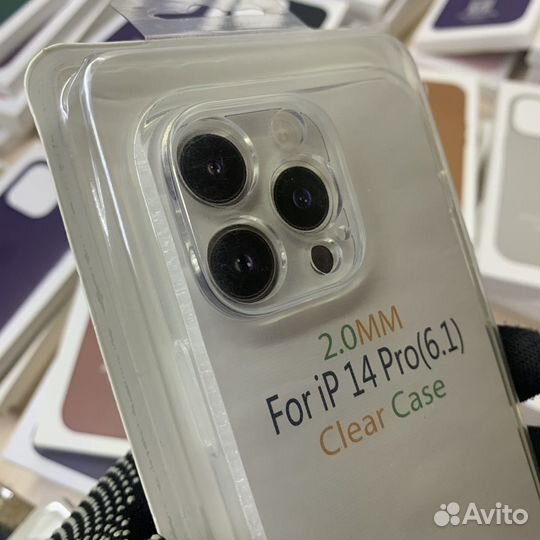Чехол на iPhone 14 Pro Clear Case с защитой