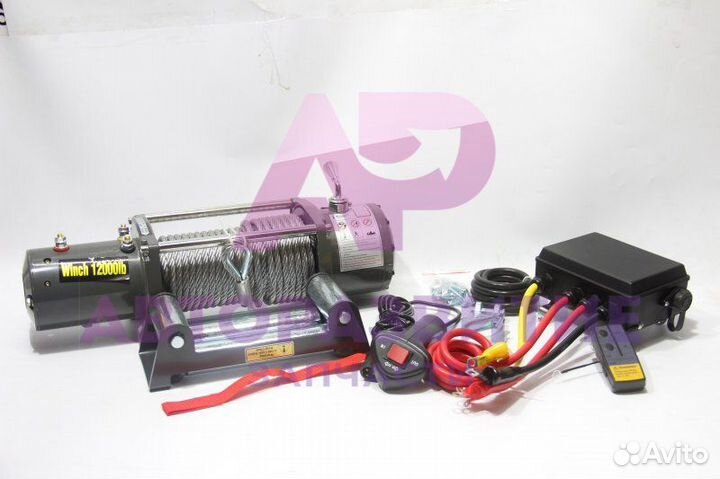 Лебедка автомобильная Electric Winch 12v, 12000LBS