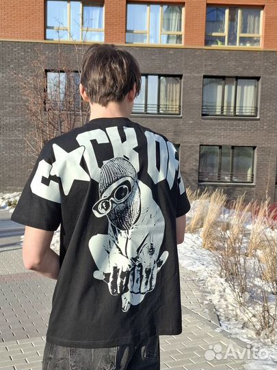 Футболка оверсайз Fuck Off Rick Owens/Balenciaga t