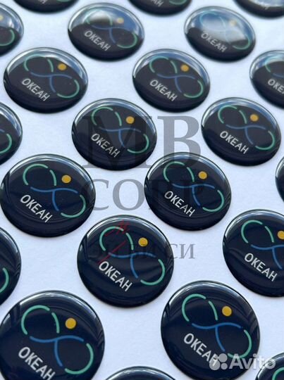 3D стикеры с логотипом оптом