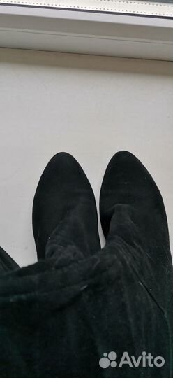 Продам сапоги из натуральной замши бу