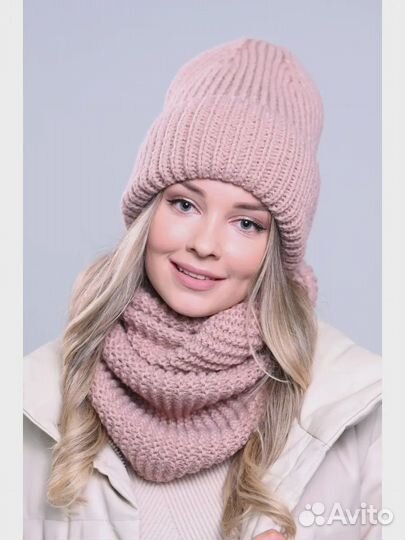 Комплект шапка и снуд