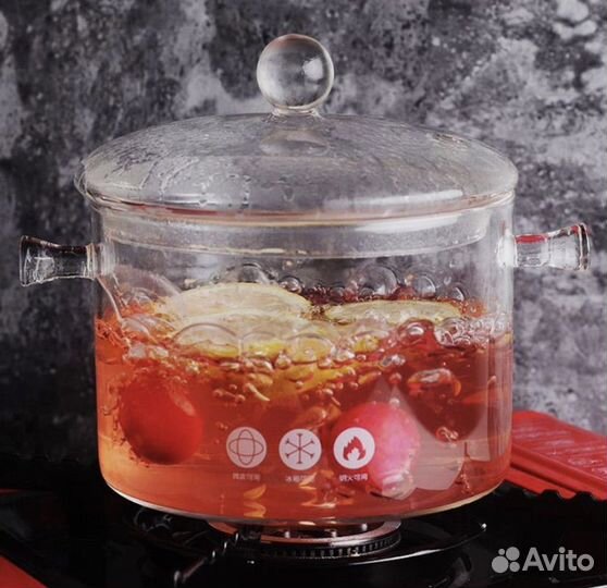 Кастрюля стеклянная