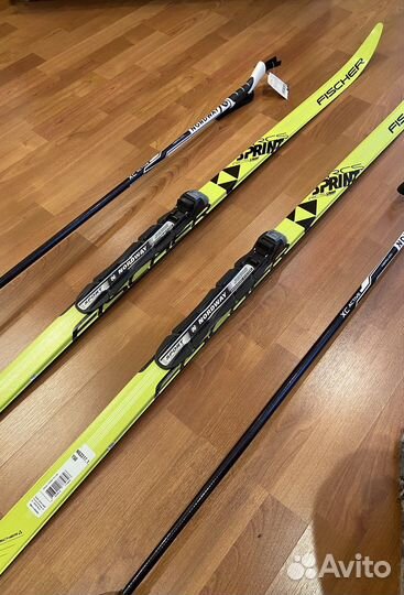 Лыжи беговые Fischer RCS Sprint крепление,палки