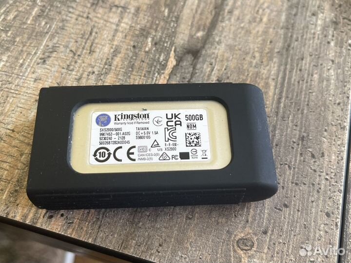 Внешний диск SSD Kingston XS2000, 500гб