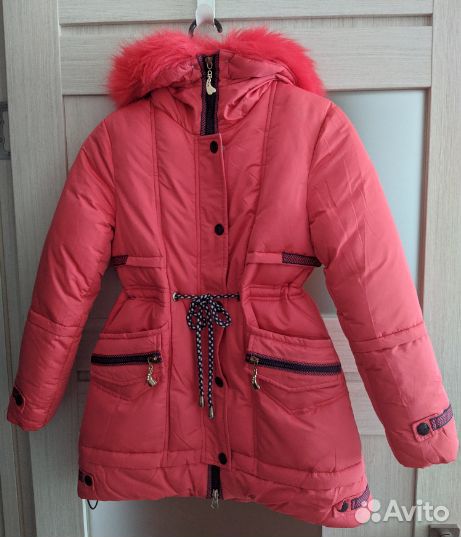 Зимнее пальто-пуховик, рост 128 см