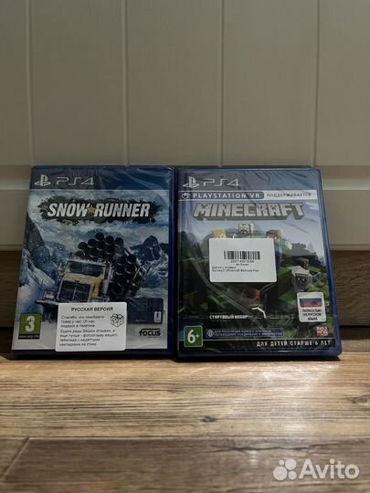 Новые диски на ps4 Майнкрафт, SnowRunner