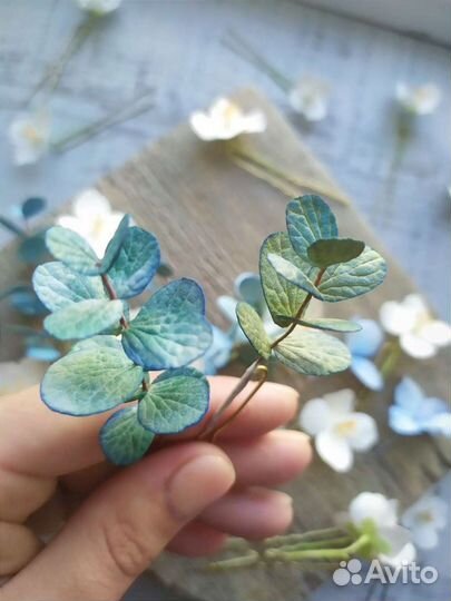 Шпильки с цветами. Ручная работа