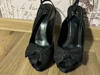 Туфли женские 38 размер черные на каблуке