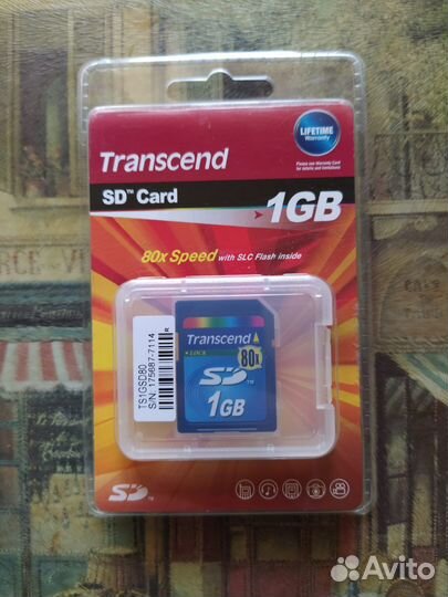 Карта памяти SD 1Gb Transcend