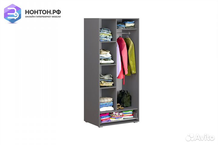 Шкаф 2-х створчатый Неаполь графит