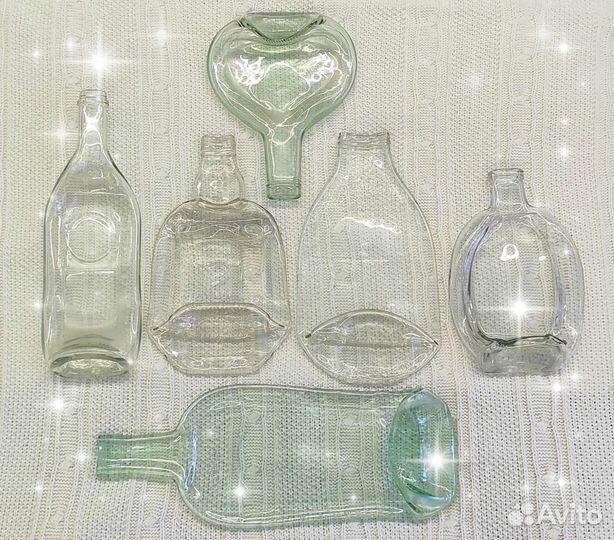 Тарелка бутылка из стекла