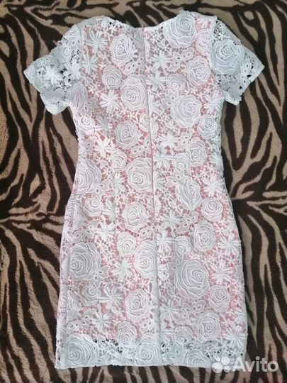 Платье белое кружево размер 42