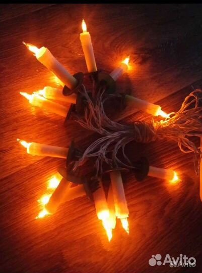Елочная гирлянда СССР свечи