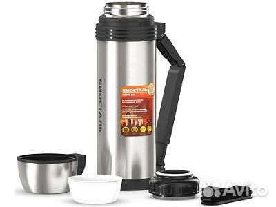 Термос 1800мл (36ч) универс. с руч., 2 чашки biost