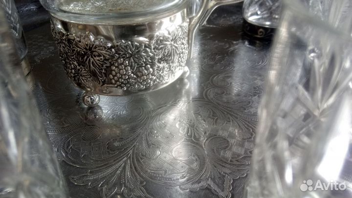 Набор поднос с рюмками эпохи СССР