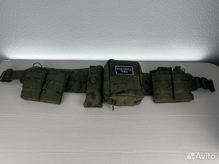 Боевой разгрузочный пояс варбелт с 4 подсумками