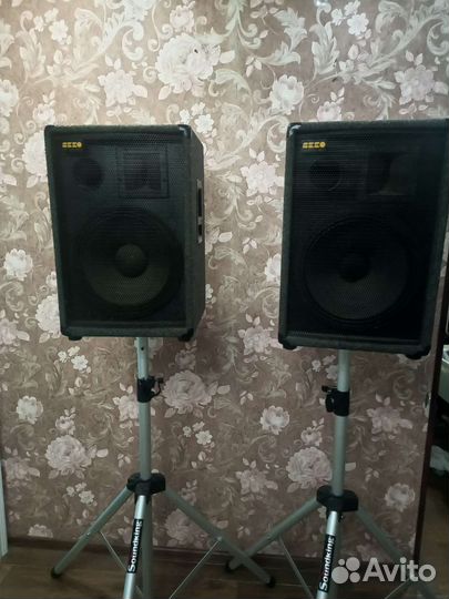 Активные колонки, микшер, микрофоны