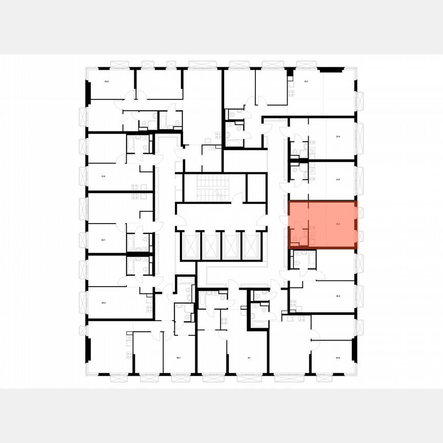 Квартира-студия, 25,2 м², 15/26 эт.