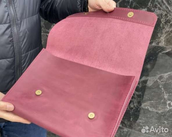 Папка А4 под документы. На заказ из нат. кожи