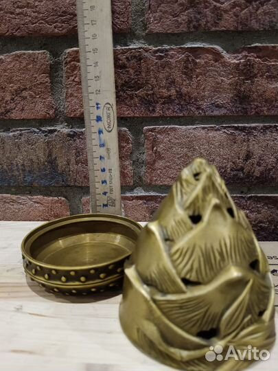 Курительница латунь,буддизм,коллекционная