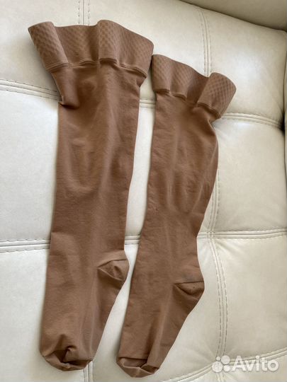 Компрессионные чулки бежевые 1 класс, 3 размер