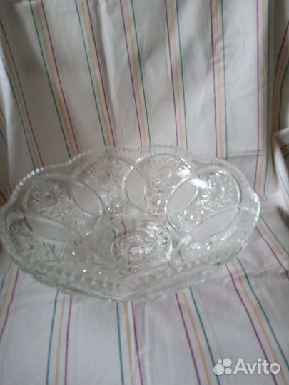 Хрустальная ваза СССР для фруктов