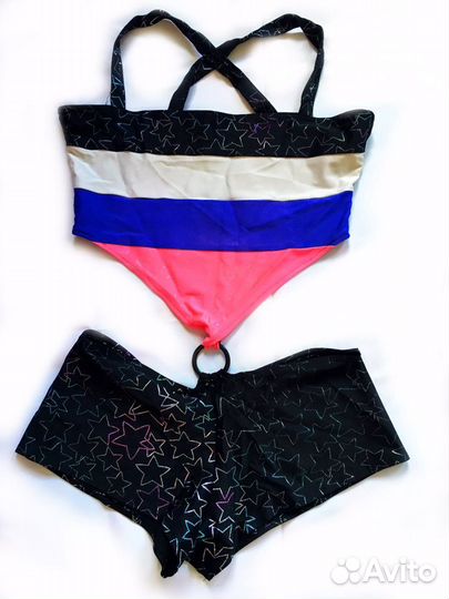 Костюм для танцев, шоу, карнавала. Триколор