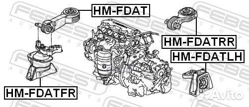 Подушка двигателя передняя honda civic FD 2006