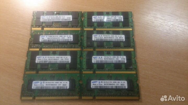 DDR2 планки памяти для ноутбука