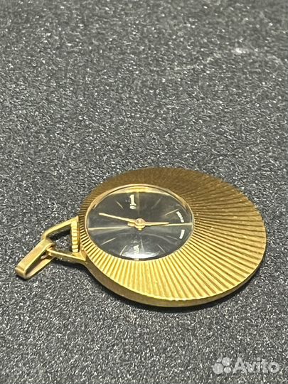 Часы кулон Слава Au позолота женские на ходу