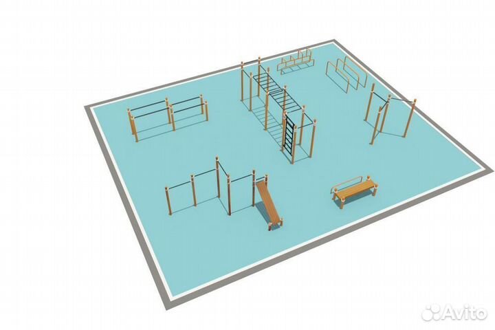 Районная площадка для Воркаут и WRK Pioner A16580