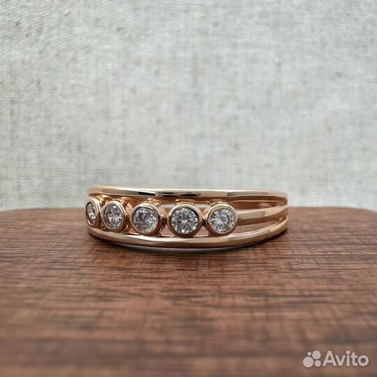 Кольцо с фианитами. Размер 22,5, №Z398040N5