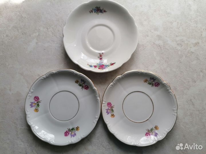 Чайные блюдца ГДР Triptis