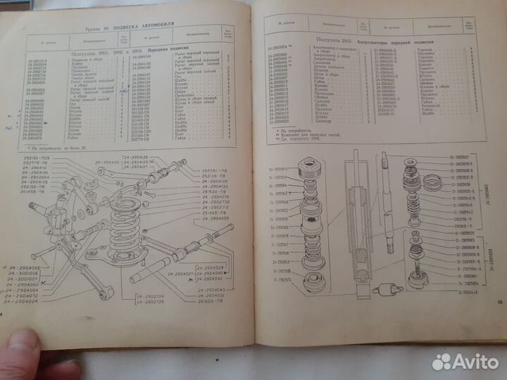 Волга Газ- 24 каталог деталей
