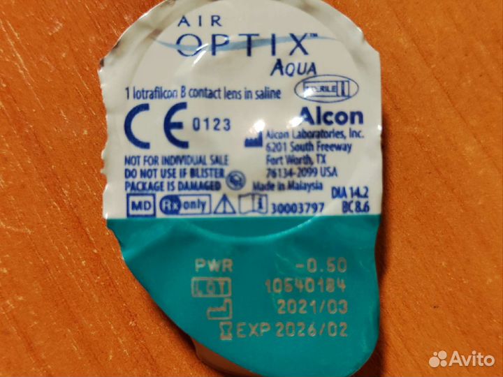 Контактные линзы Alcon Air Optix -0.5