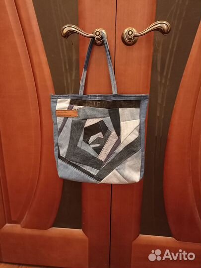 Джинсовая сумка ручная работа