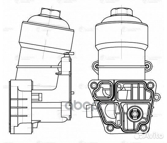 Корпус маслоохладителя VW Golf VI (08) /Tiguan