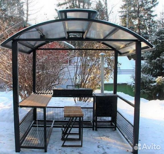 Мангал с печью