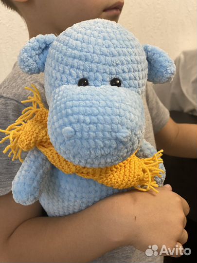 Мягкая игрушка бегемотик