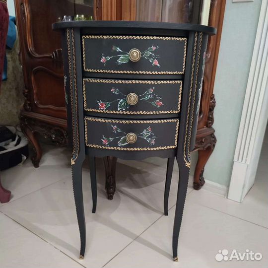 Тумба- консоль, массив, ручная роспись