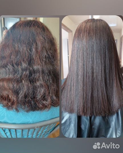 Кератиновое выпрямление волос