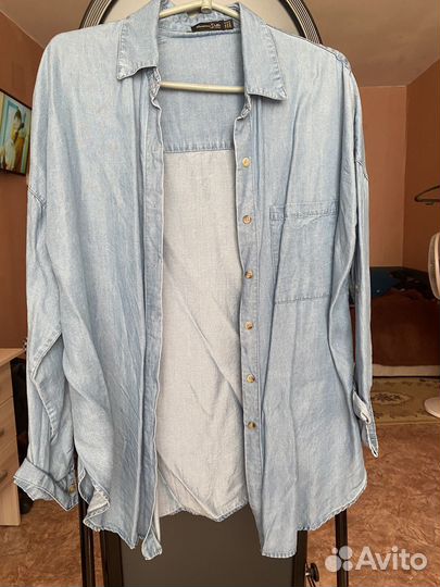 Джинсовая рубашка Massimo dutti