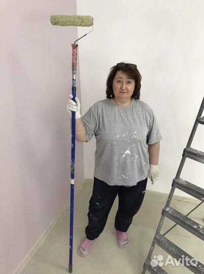 Поклейкаобоев шпатлёвка выравнивание стен потолков