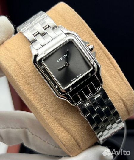 Женские часы Cartier серые 27 мм