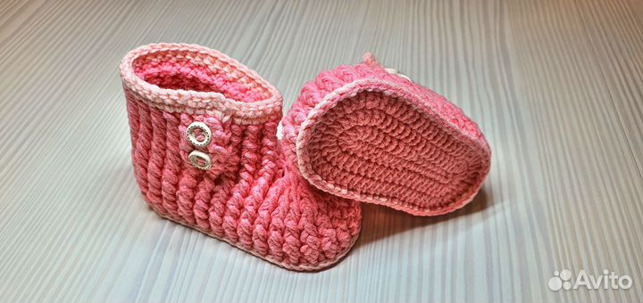 Пинетки вязаные ручной работы для девочки мальчика